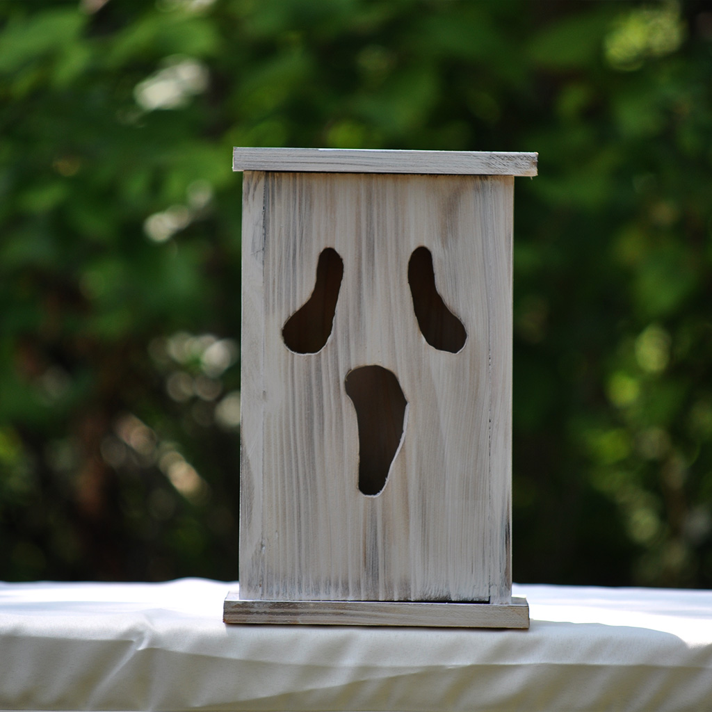 Handcrafted large wooden birdhouse made by 12-year-old Timmy